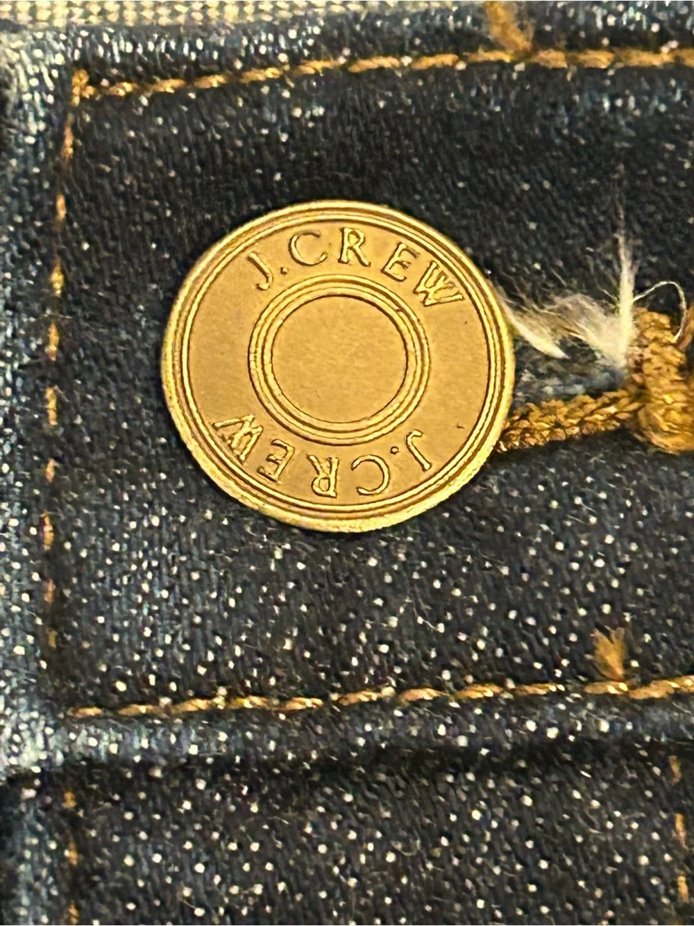 J.Crew Demi-Boot Crop Dark Indigo Raw Hem Denim Jeans Size 31